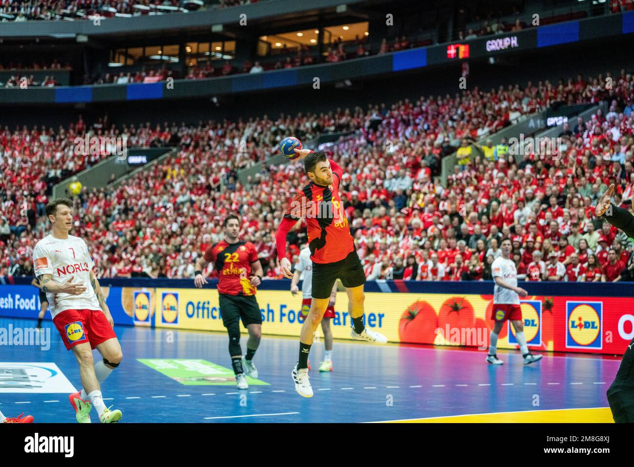 Malmo, Sweden. 13th Jan, 2023. Pierre Brixhe (6) of Belgium seen during