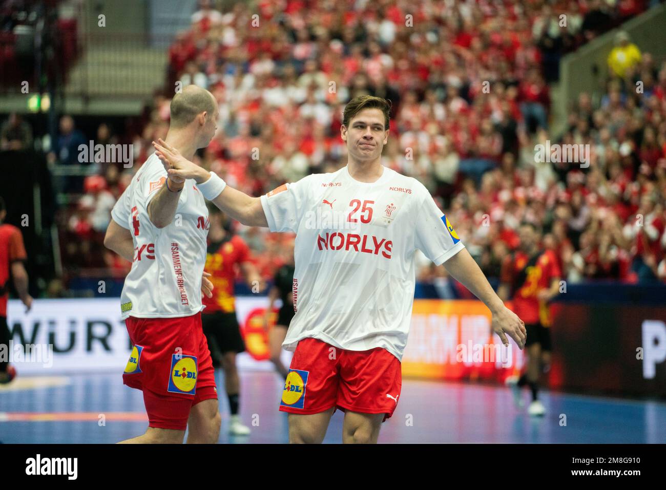 Malmo, Sweden. 13th Jan, 2023. Lukas (25) of Denmark seen