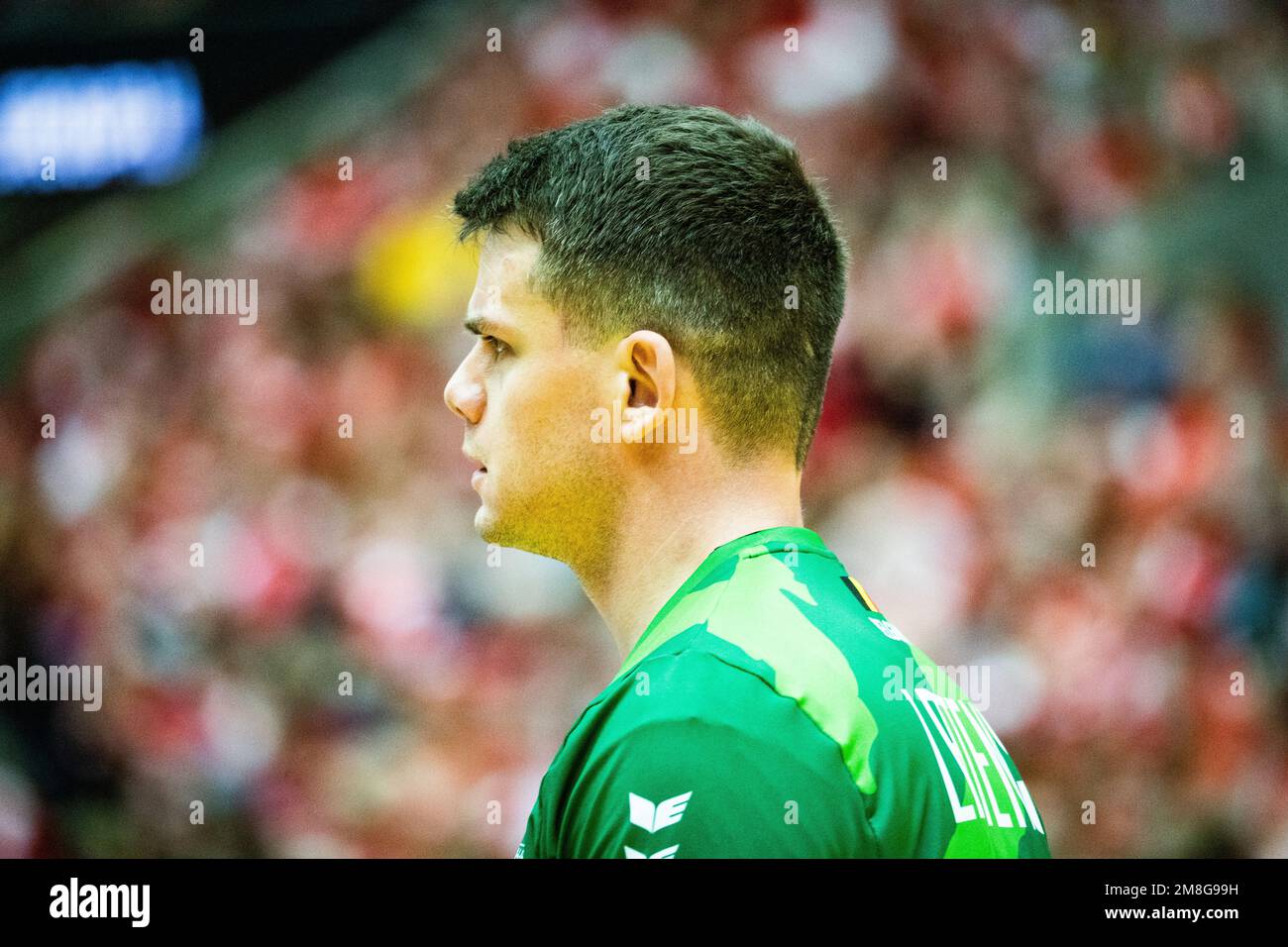 Malmo, Sweden. 13th Jan, 2023. Jef Lettens (1) of Belgium seen during