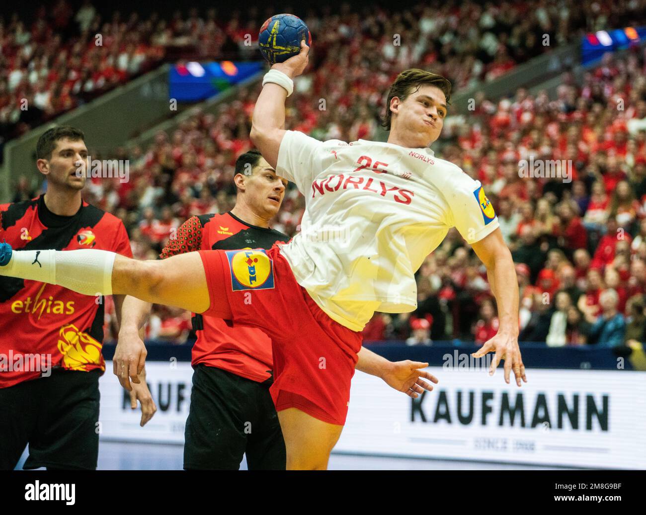 Malmo, Sweden. 13th Jan, 2023. Lukas (25) of Denmark seen