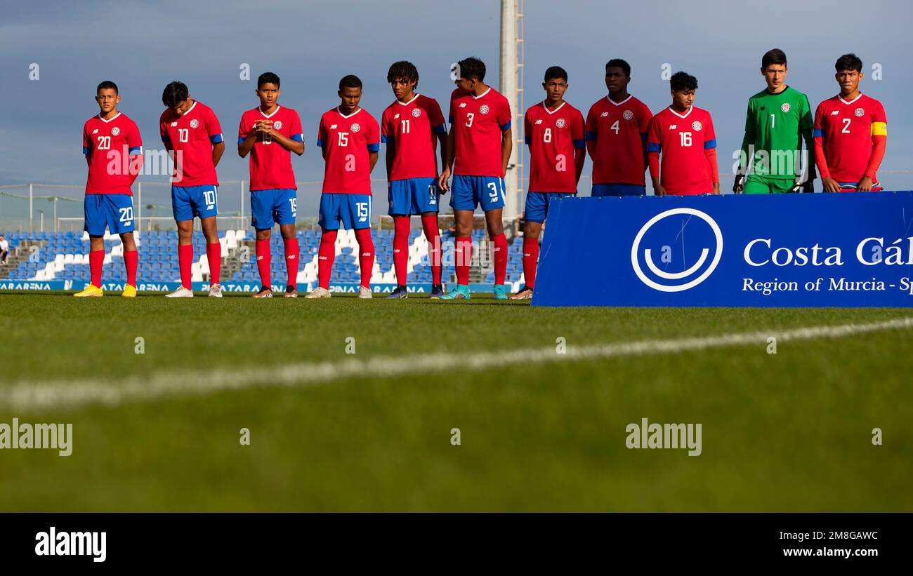 players line up during the Friendly match between, of Costa Rica