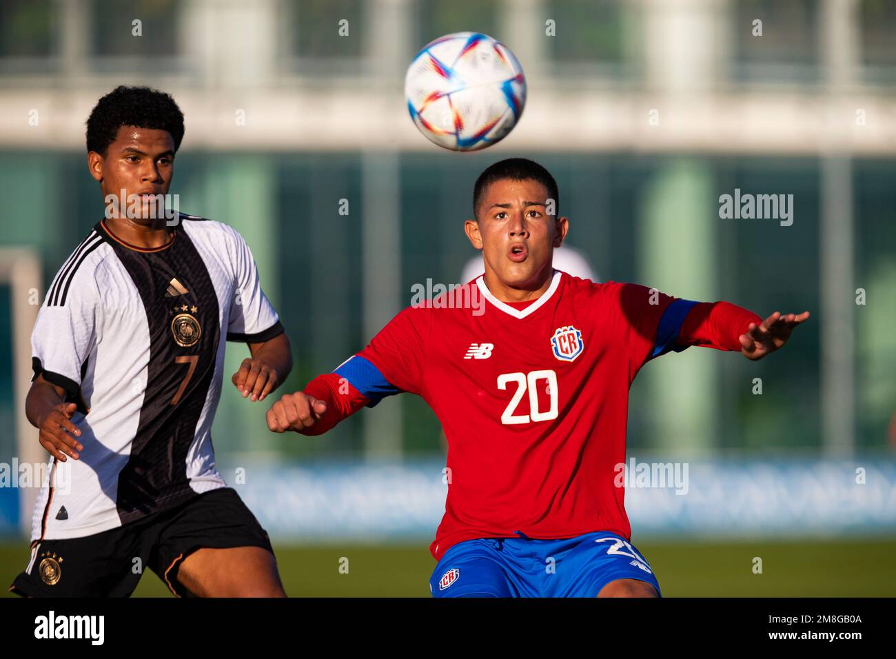 TIAGO POLLER of Germany and MONTERO CLAUDIO of Costa Rica run with the ...