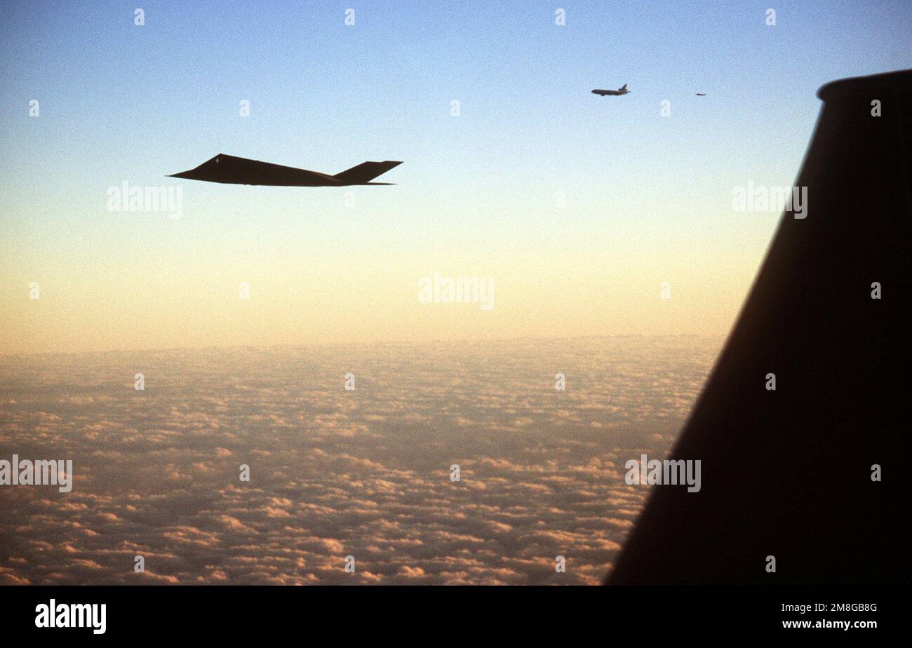 An F-117A Stealth fighter aircraft from the 37th Tactical Fighter Wing ...