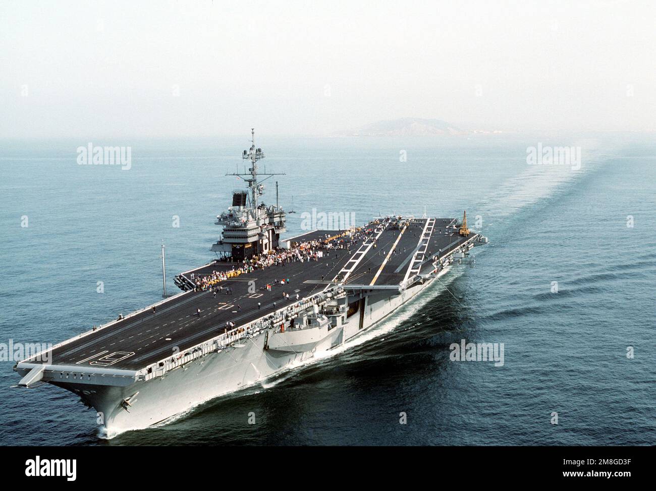 The aircraft carrier USS RANGER (CV-61) sails off the coast of ...