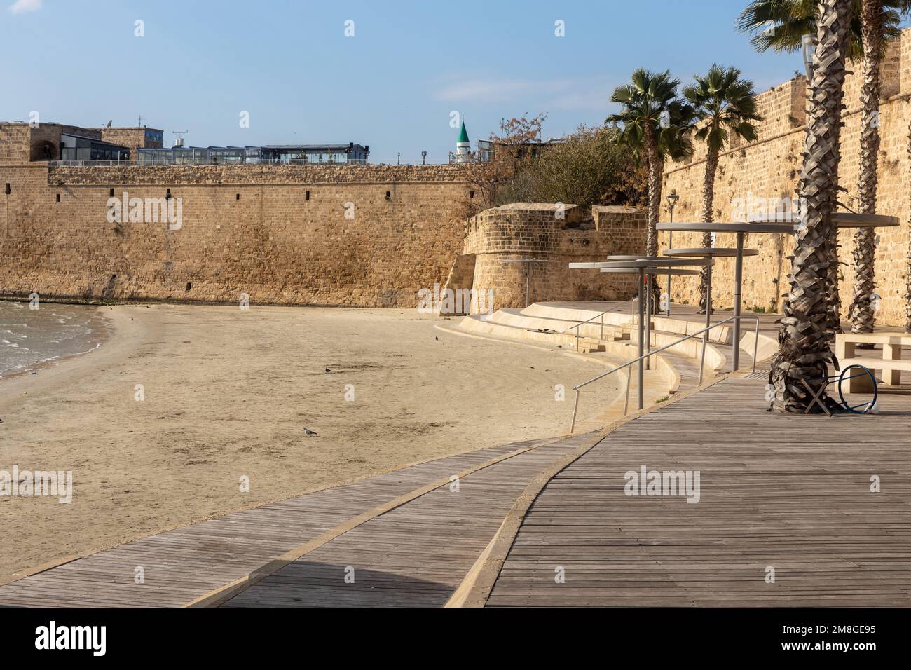 acre-israel-january-08-2023-sunset-view-of-the-horses-beach-the