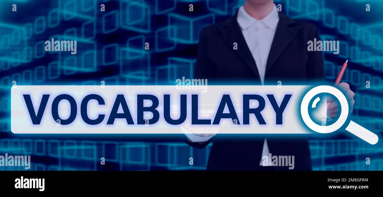 Conceptual caption Vocabulary. Word Written on collection of words and ...