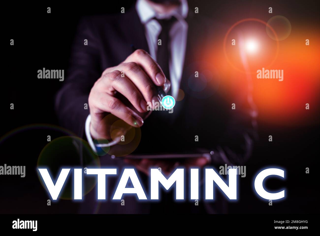 Conceptual display Vitamin C. Business approach it promotes healing and