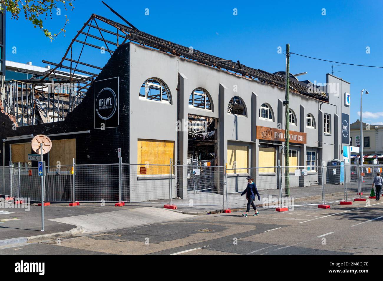 Melbourne, Australia Sep 19, 2015 Retail building destroyed by fire