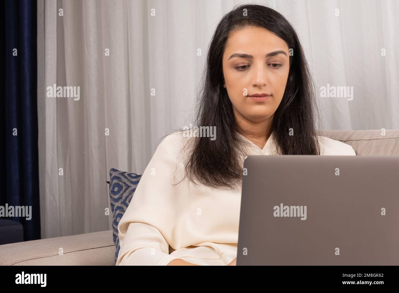 Pretty girl finish using modern hi-res stock photography and images - Alamy