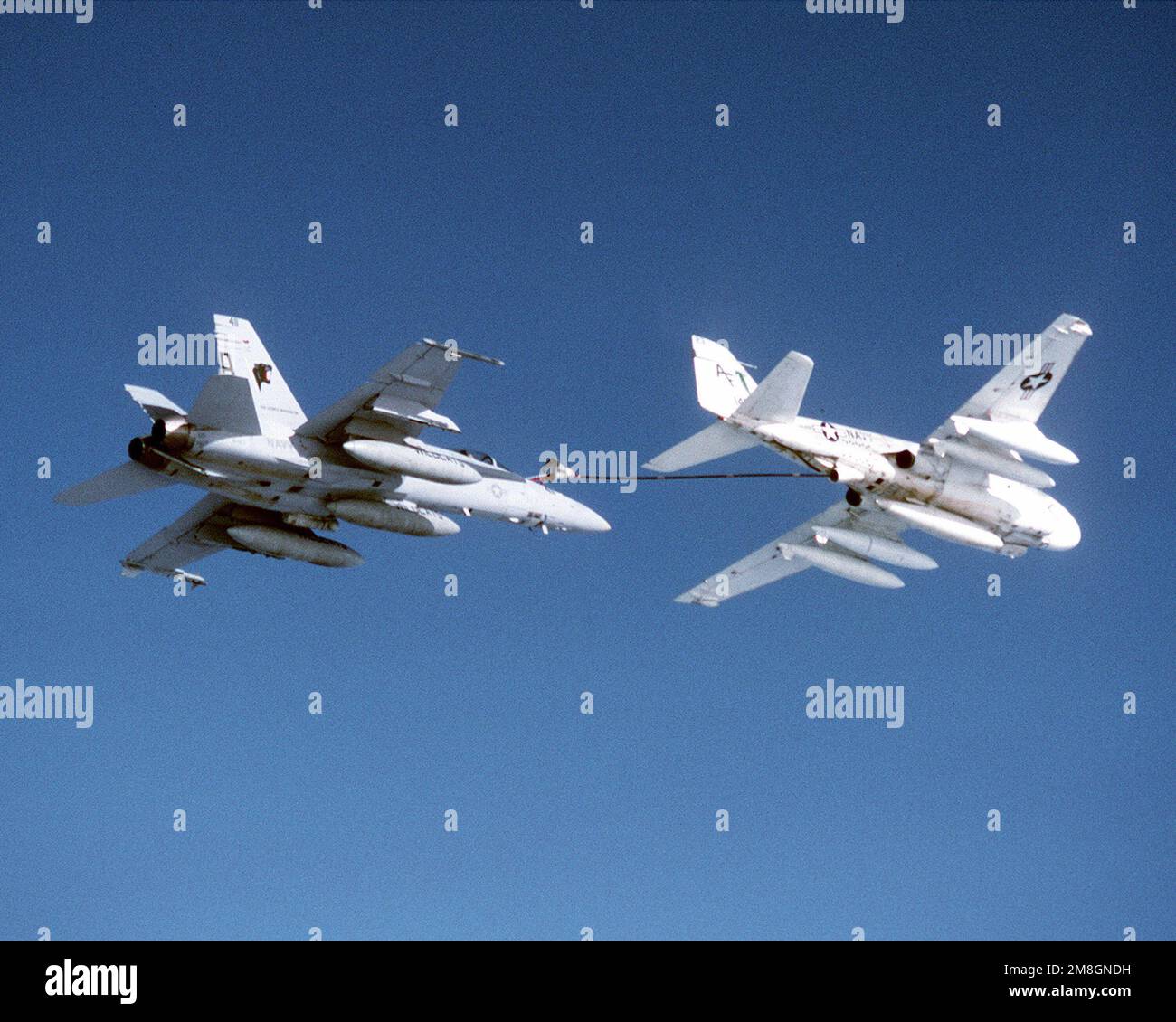 An air-to-air, right side view of a Strike Fighter Squadron 131 (VFA ...