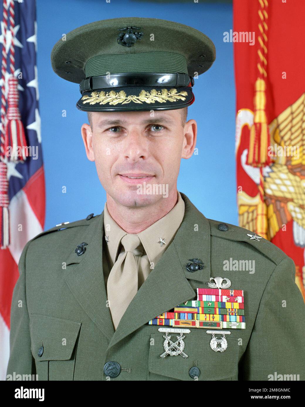 Official portrait of Vice Chairman of the Joint Chiefs of STAFF, Brigadier General Peter Pace, USMC (covered). Base: Marine Corps Base, Quantico State: Virginia (VA) Country: United States Of America (USA) Stock Photo