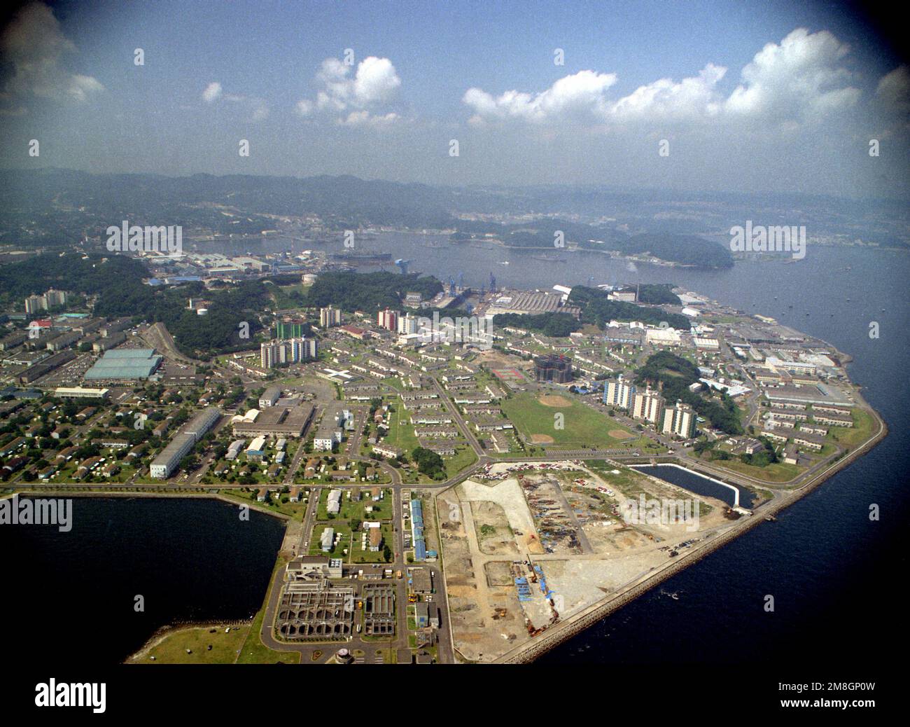 An aerial view of the station. Base Naval Station, Yokosuka Country Japan (JPN Stock Photo Alamy