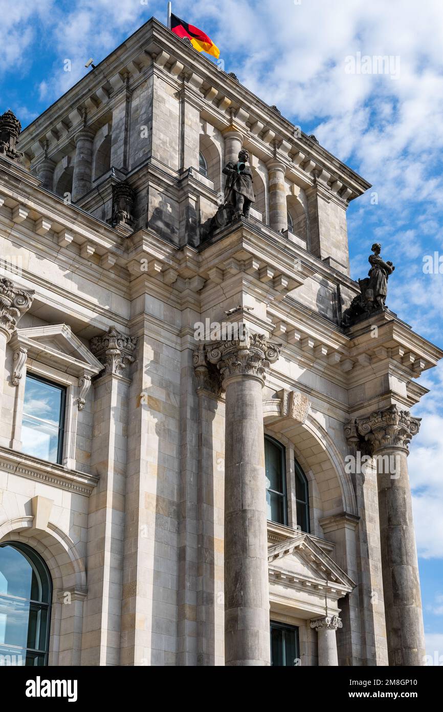 The Reichstag building (Bundestag) in Berlin, Germany, meeting place of