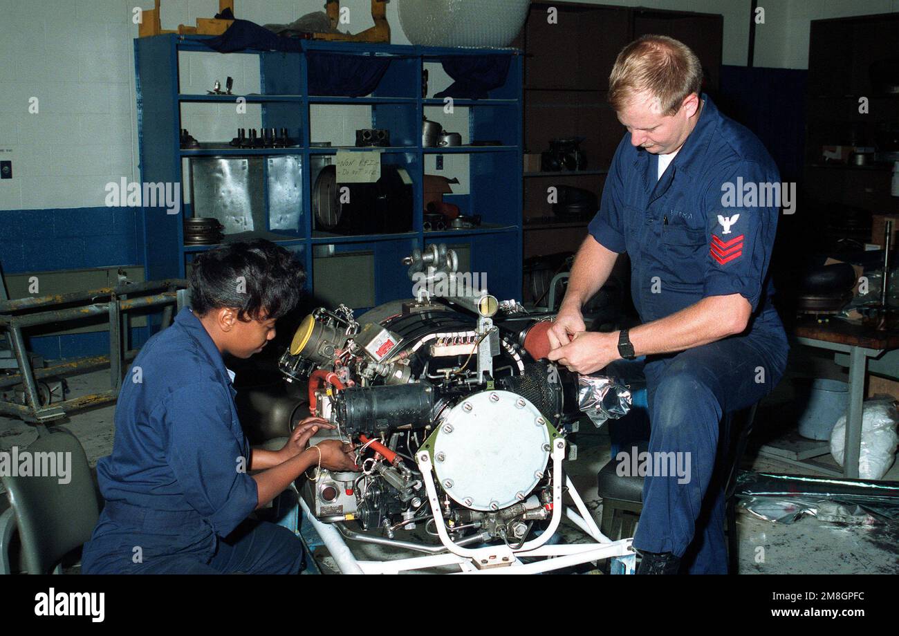 Aviation Machinist's Mate 3rd Class Smith, left, and Aviation Machinist ...