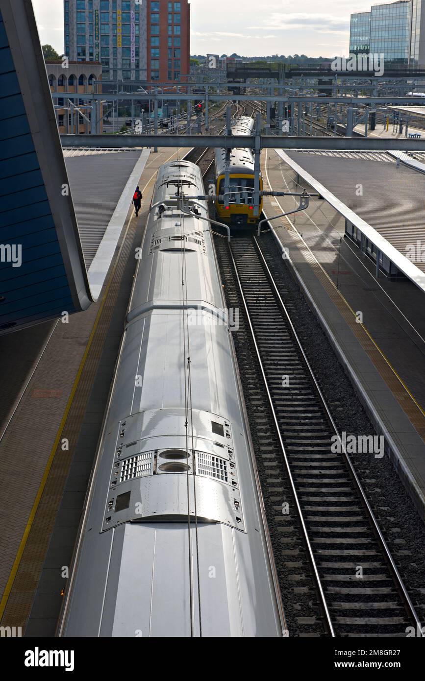 Special luxury pullman train passing Tonbridge in Kent, UK Stock Photo