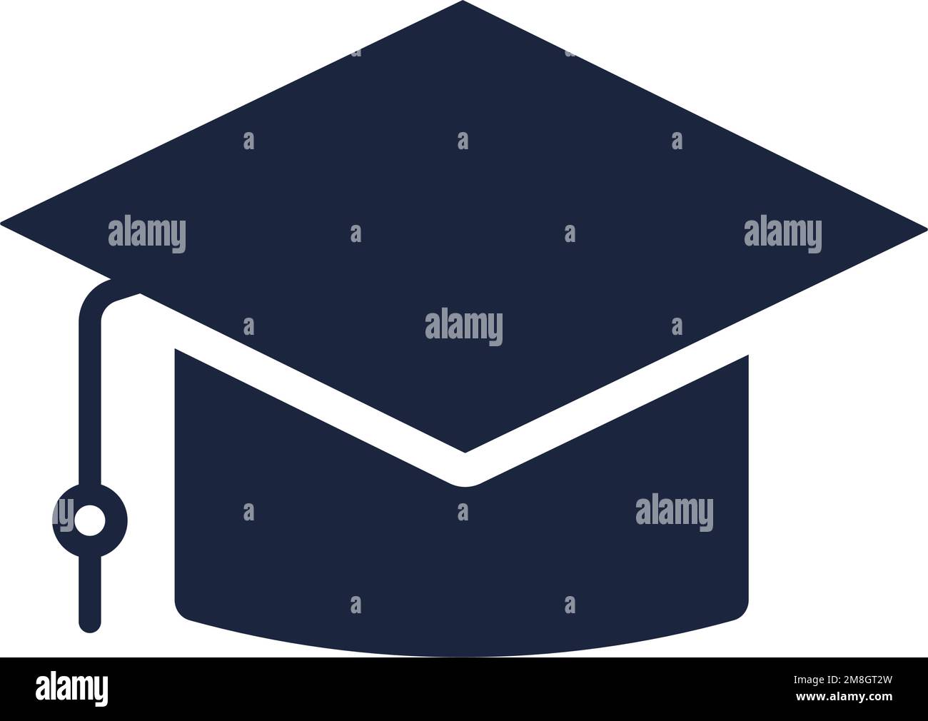 Graduation cap. Mortarboard symbol. Editable vector Stock Vector Image ...