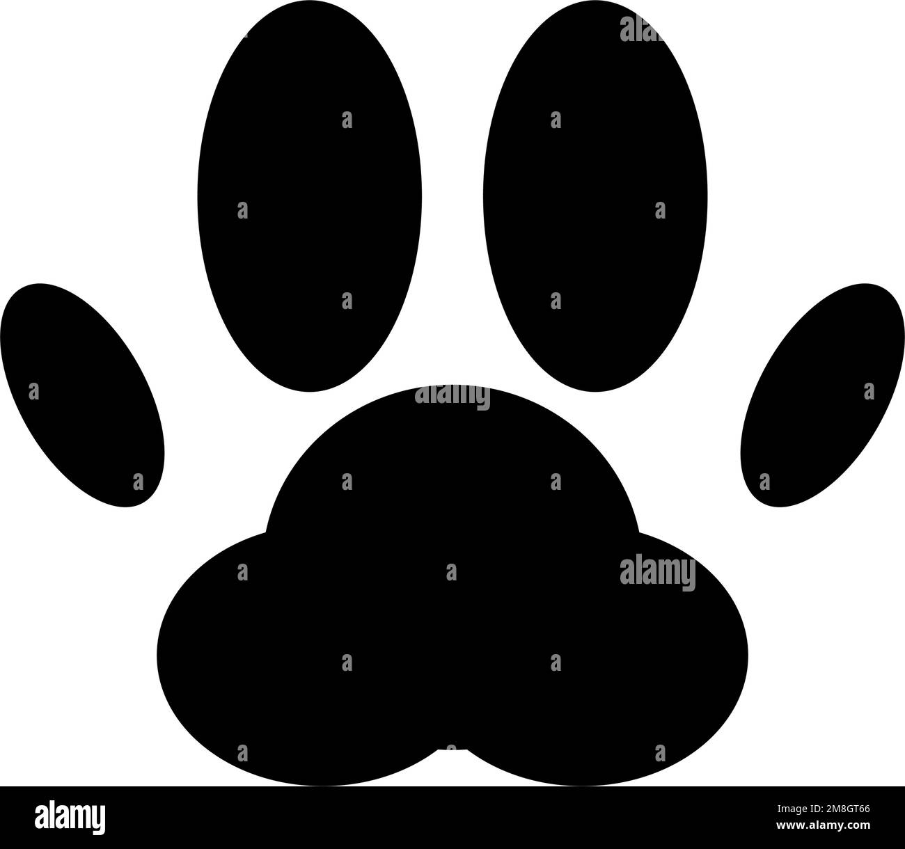 Cat and dog paw pad icon. Editable vector Stock Vector Image & Art - Alamy