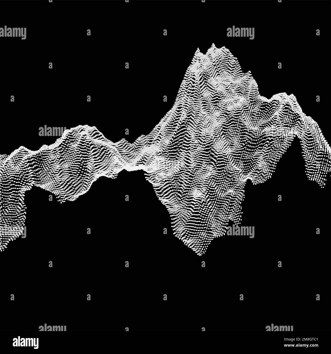 Abstract Vector Landscape Background. Cyberspace Grid. 3d Technology ...