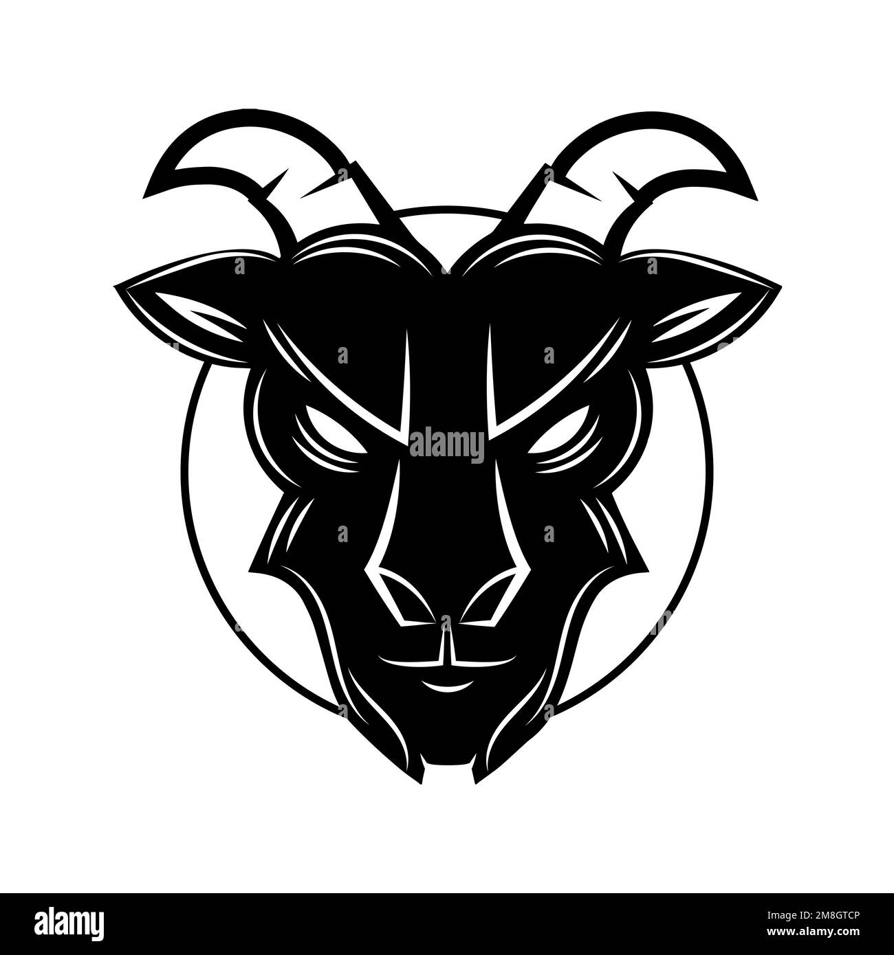 Goat logo icon vector design Goat Circle logo design illustrator design