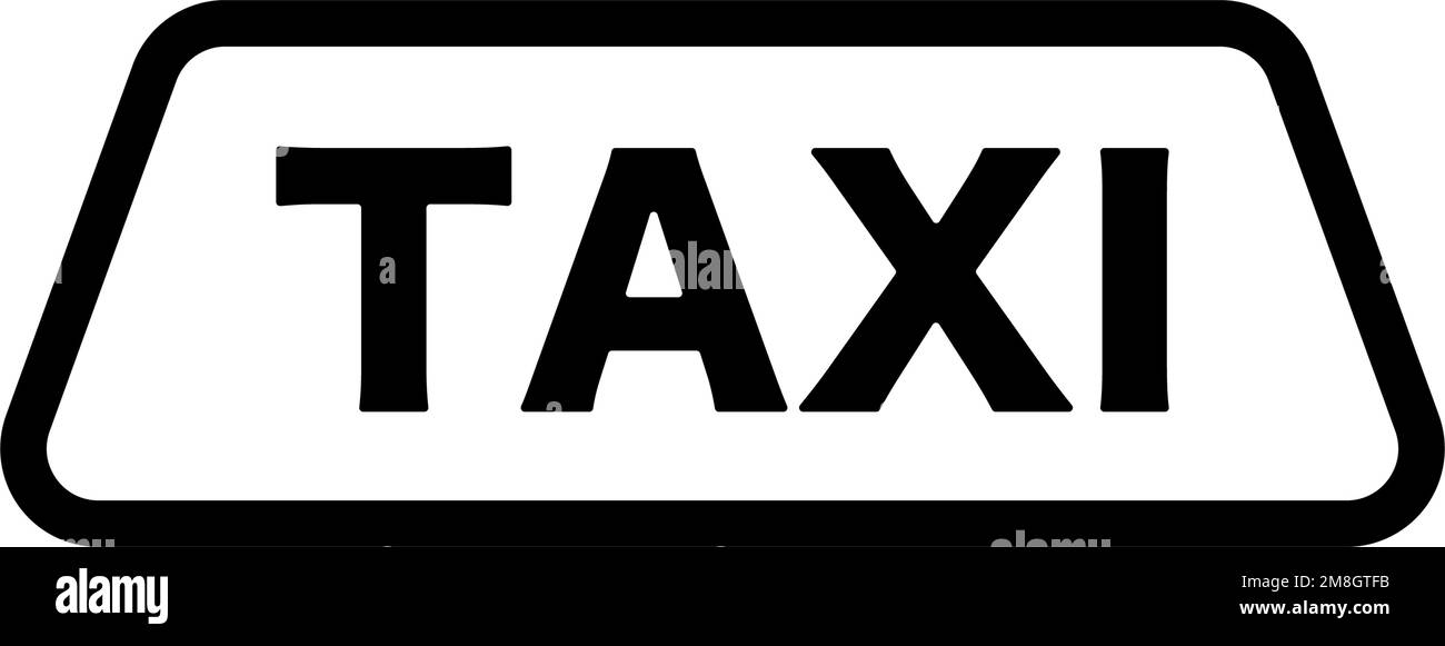 Simple cab roof sign. Taxi roof sign. Editable vector Stock Vector