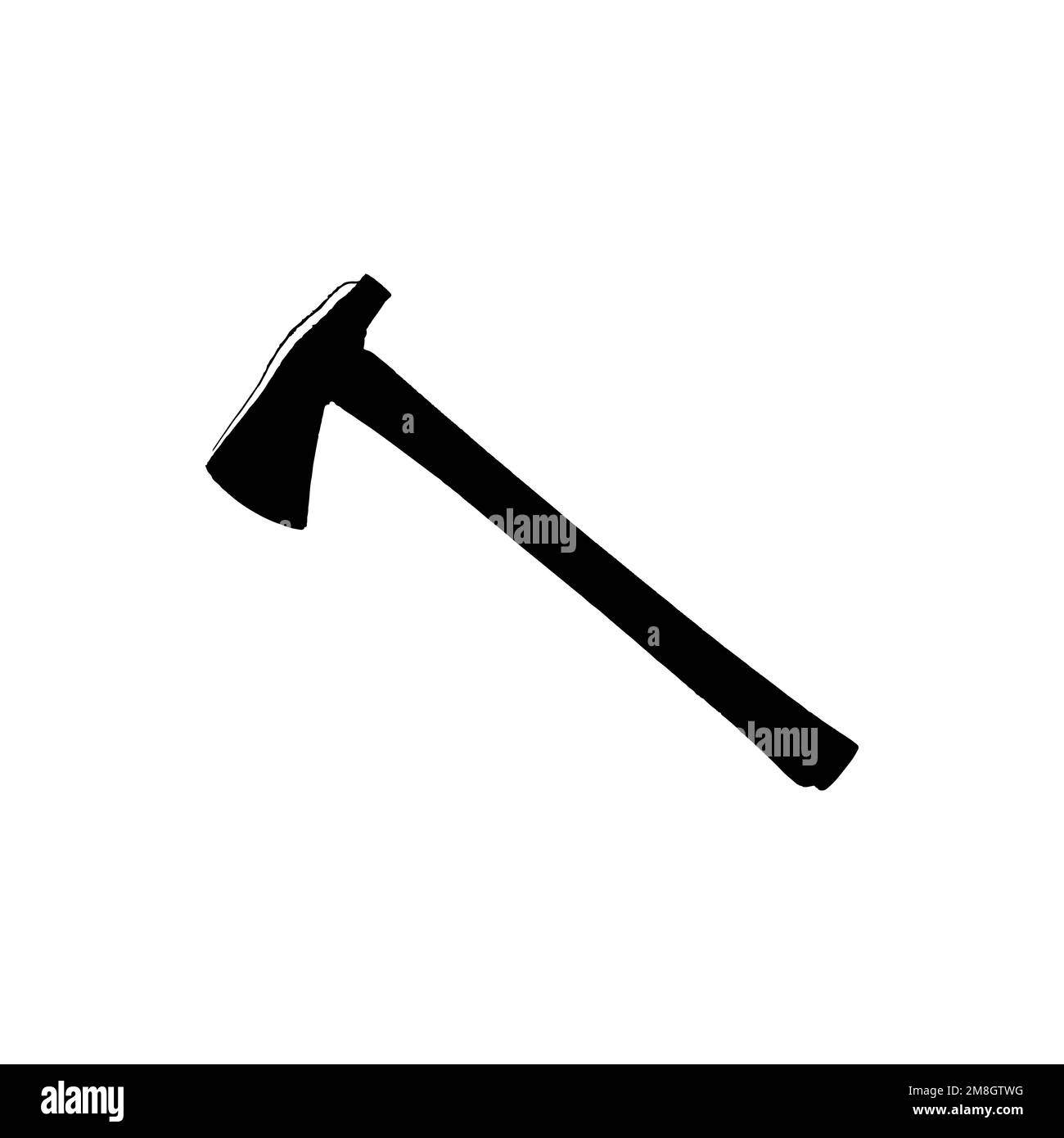 Ax icon. Simple style meat shop big sale poster background symbol. Ax ...