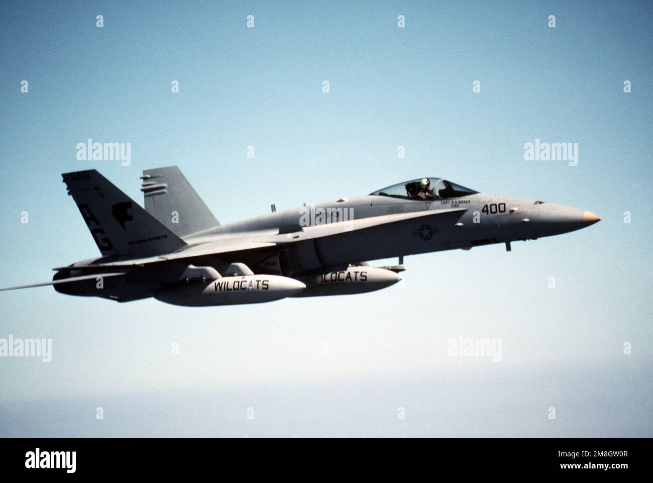 An air-to-air, right side view of a Strike Fighter Squadron 131 (VFA ...