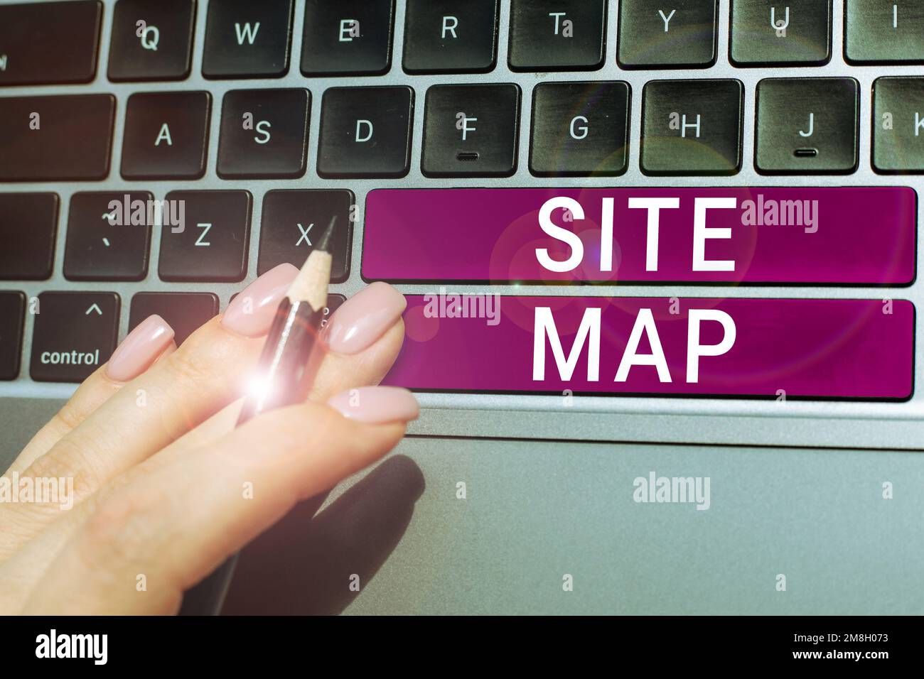 Hand writing sign Site Map. Business overview designed to help both ...