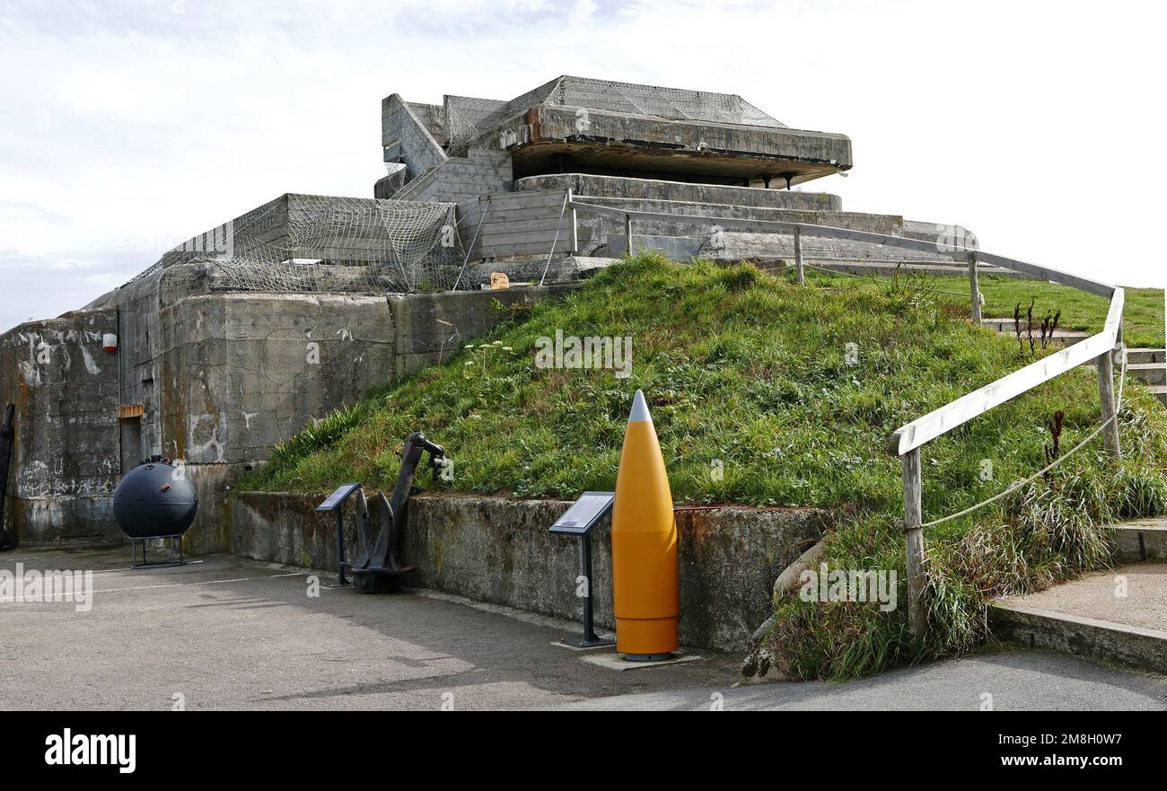 Graf Spee battery command post, WW II, Pointe de Saint-Mathieu, Plougonvelin, Finistere, Bretagne, France, Europe Stock Photo