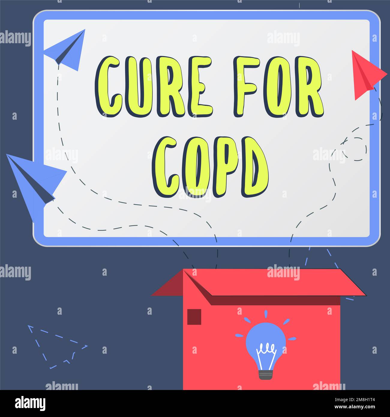 Sign displaying Cure For Copd. Concept Medical treatment over