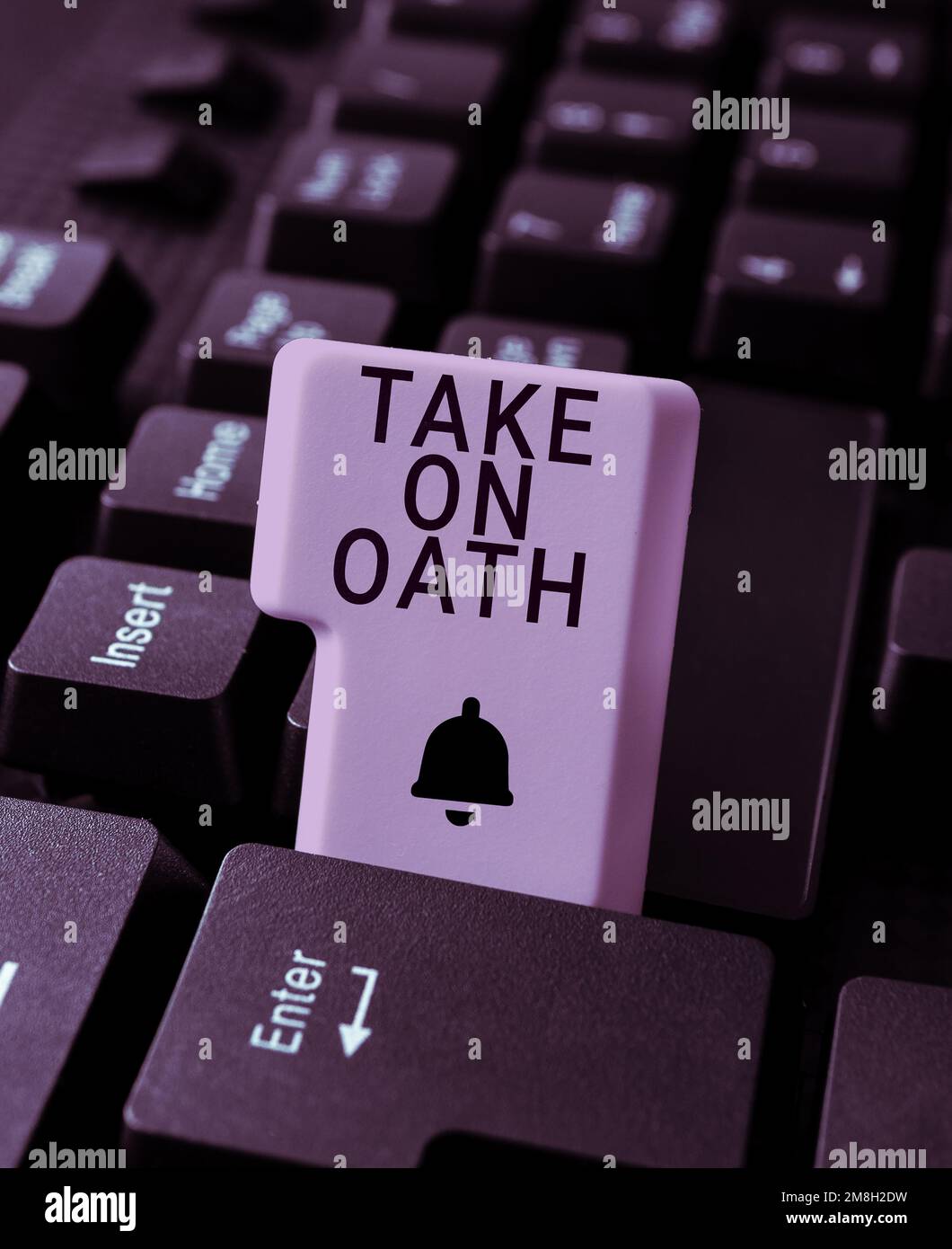 Text sign showing Take On Oath. Business overview A solemn appeal to a