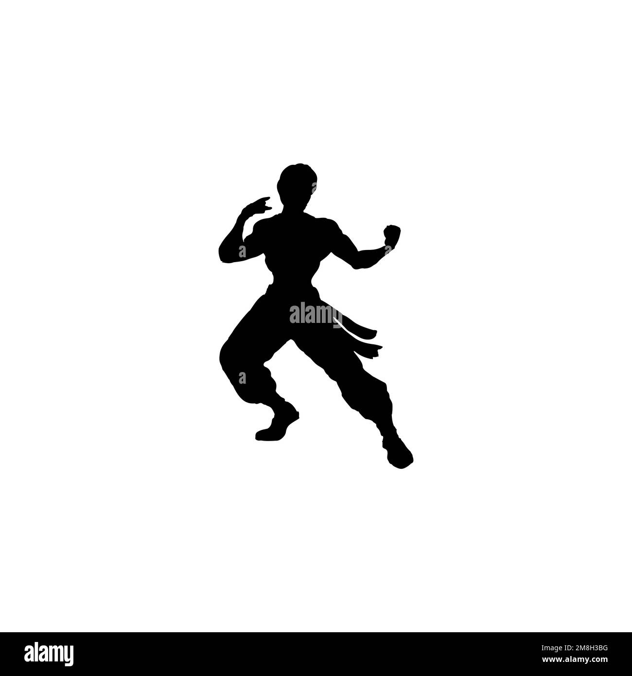 Karate player icon. Simple style karate lessons course poster ...