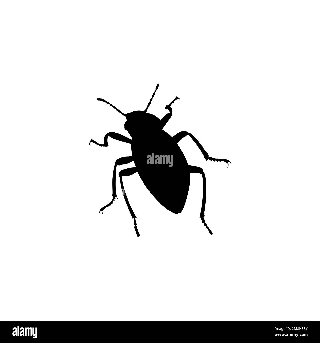 Bug icon. Simple style bug science poster background symbol. Bug brand logo design element. Bug t-shirt printing. Vector for sticker. Stock Vector