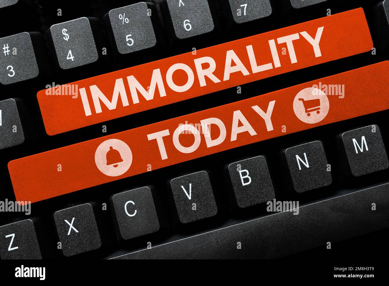 Sign displaying Immorality. Business showcase the state or quality of being immoral, wickedness Stock Photo