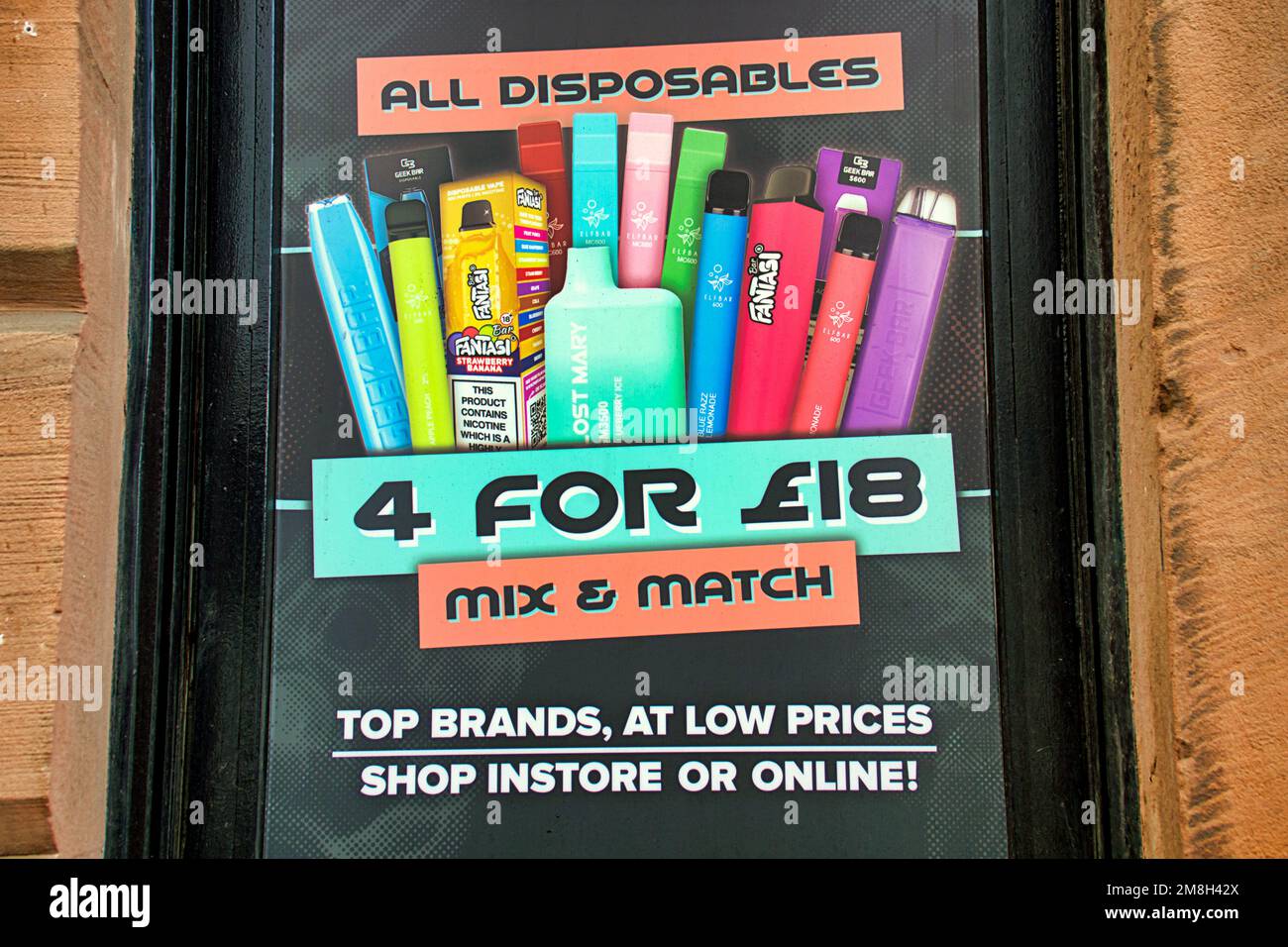 Glasgow, Scotland, UK 14th January, 2023. Call for ban on disposable