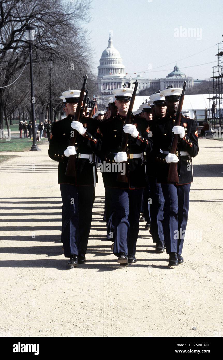Inaugural Parade, USMC reserve unit, I Company, 3rd Battalion, 24th ...