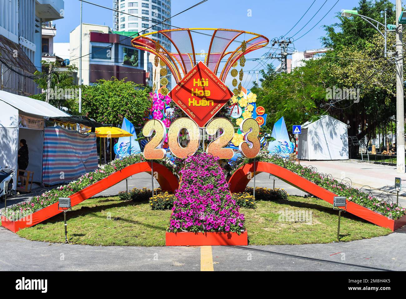 Nha Trang, Vietnam - 13 January 2023: Decoration And Flowers For Tet Lunar  New Year Stock Photo - Alamy