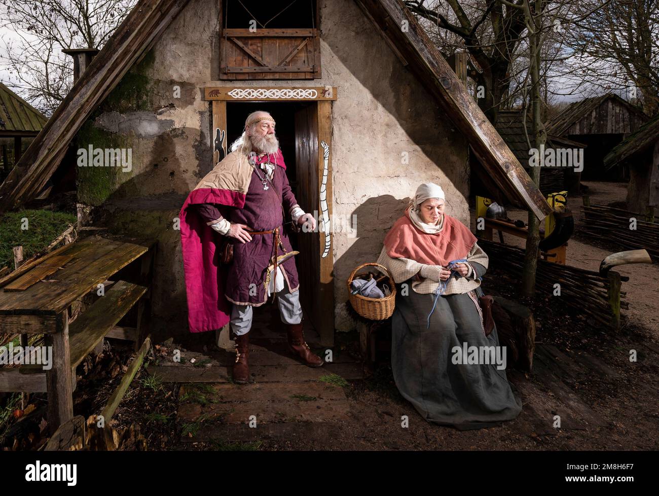 Gordon Monks and Heidi Shaw, members of living history group the
