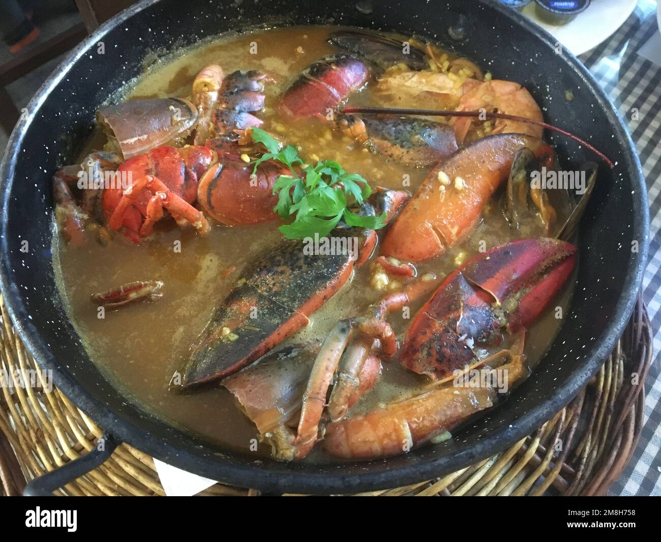 Lobster Stock Rice Preparation of rice with lobster Stock Photo - Alamy