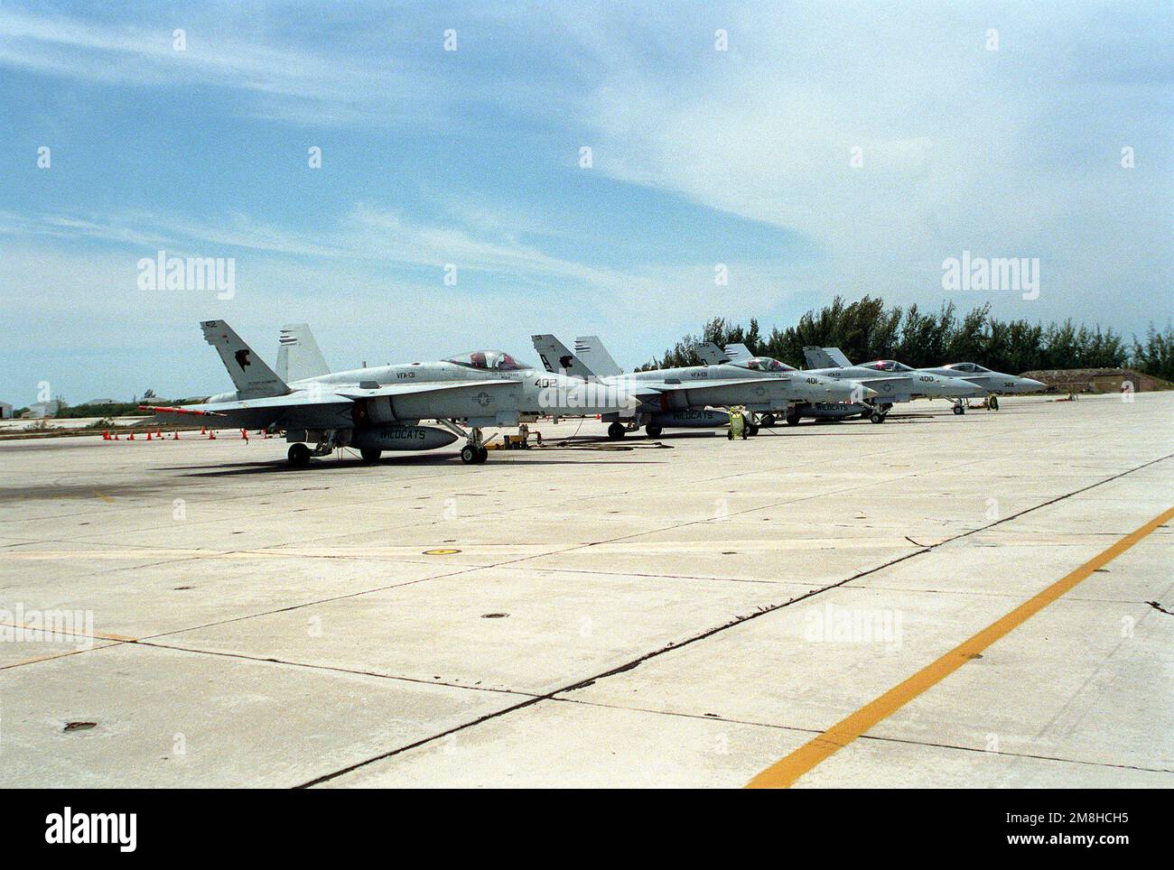 A right side view of Strike Fighter Squadron 131 (VFA-131) F/A-18C ...