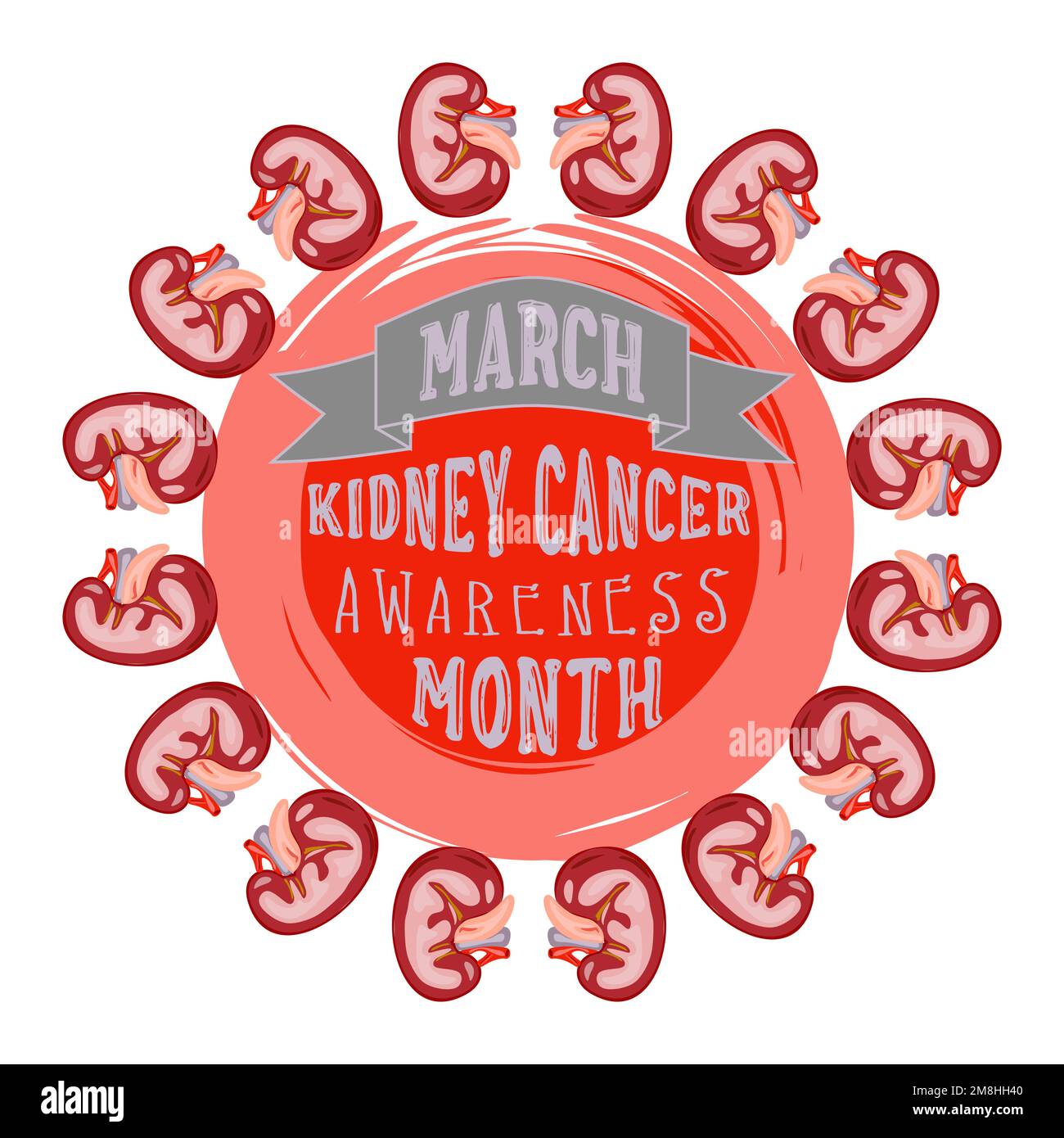 World Kidney Day Poster Or Banner. Kidney care and cancer awareness concept. Urology and