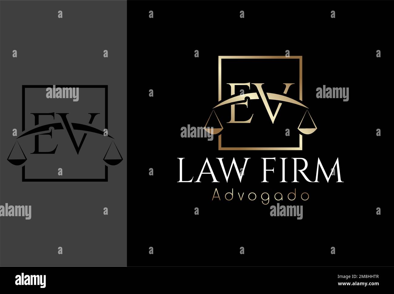 Logo, Advocacy logo based on the initial letter EV Stock Vector Image ...