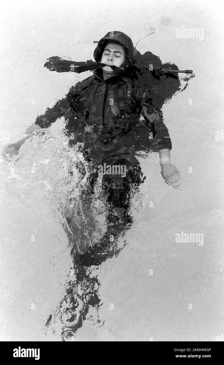 During Water Survival Training At The Station Pool A Marine From during-water-survival-training-at-the-station-pool-a-marine-from
