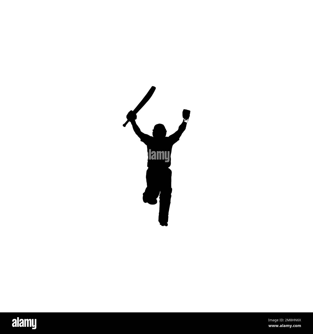 Cricket player icon. Simple style cricket tournament poster background symbol. Cricket player