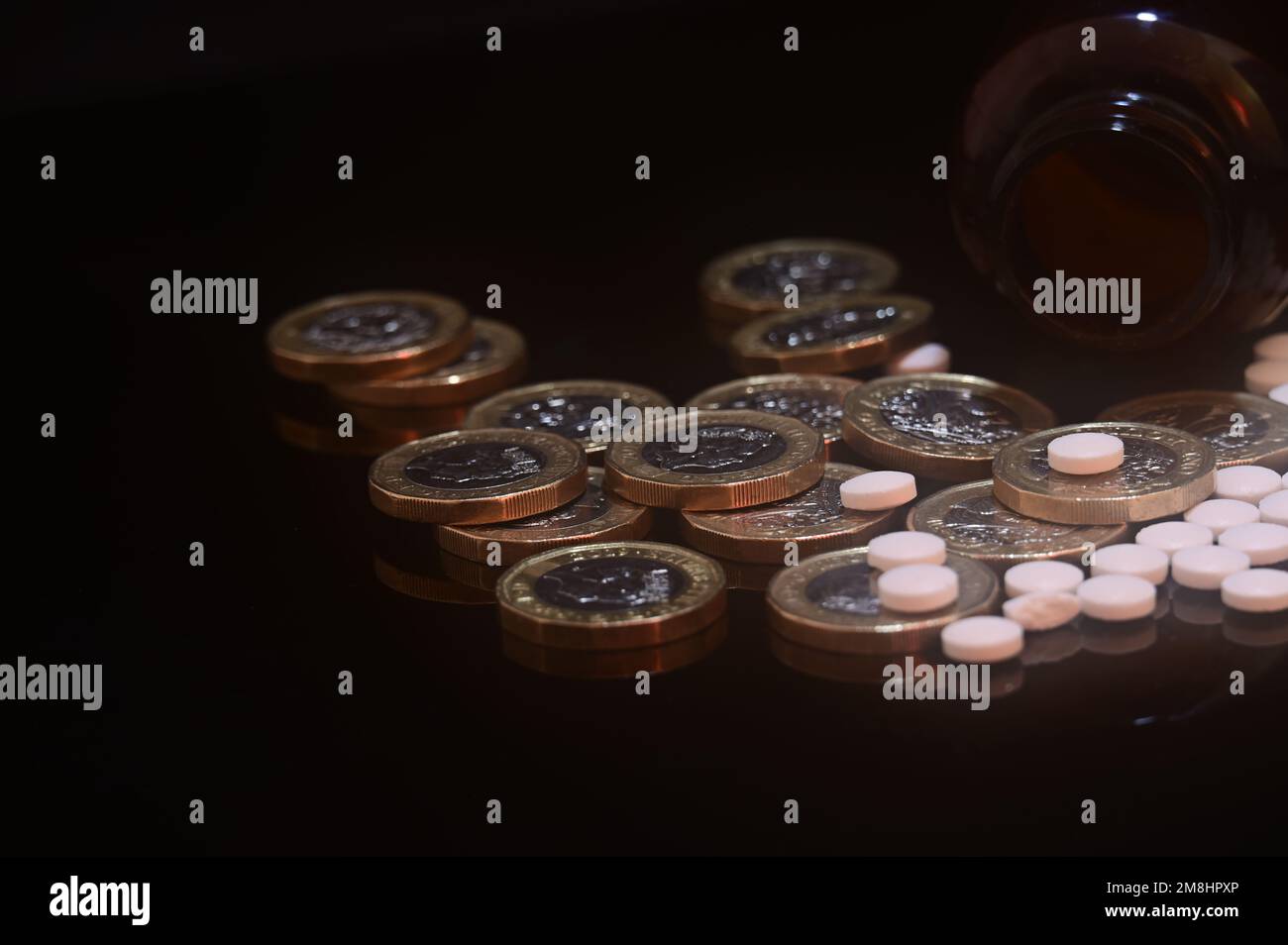 Medicine and money Stock Photo