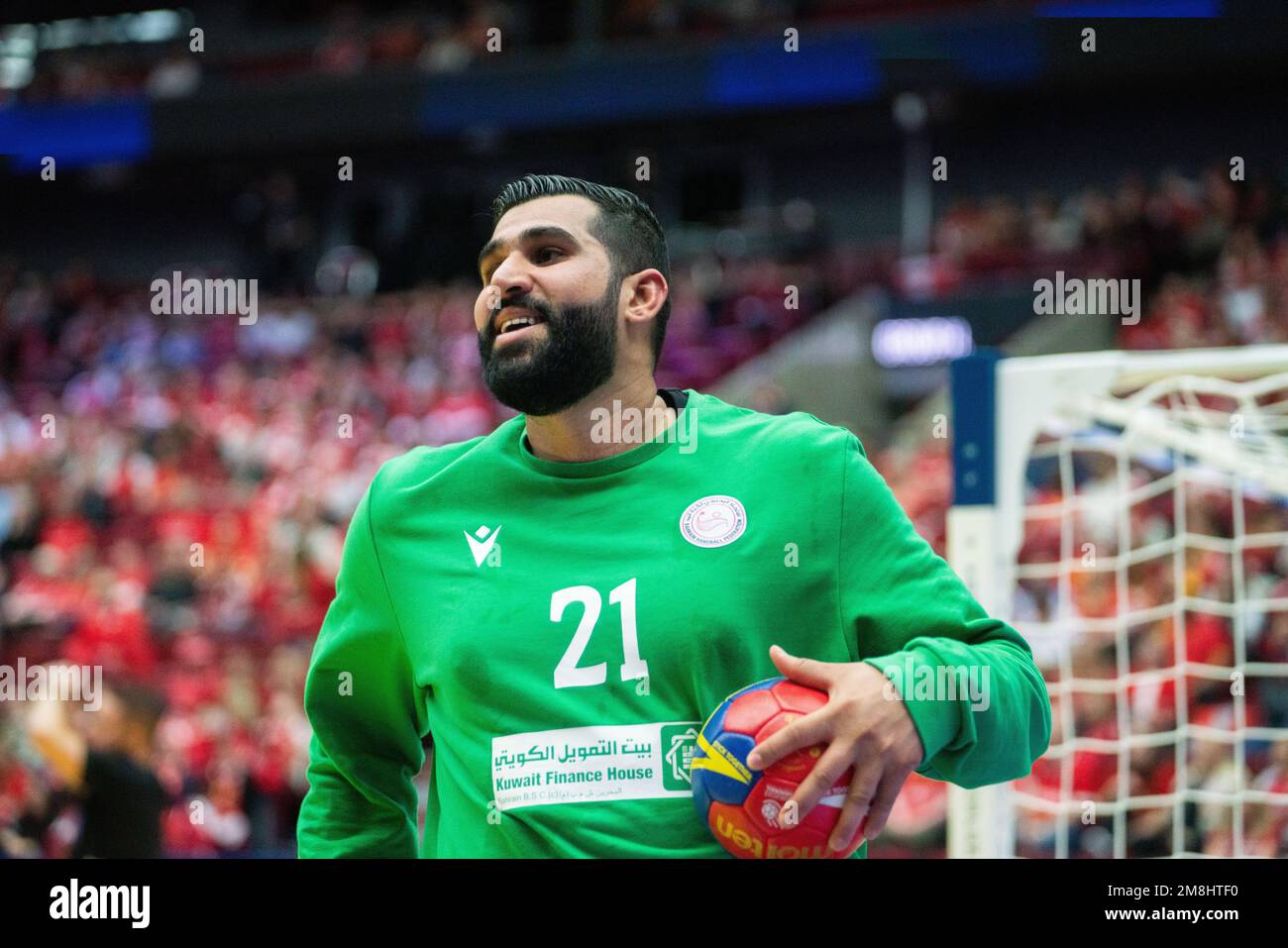 Malmo, Sweden. 13th Jan, 2023. Mohamed Ali (21) of Bahrain seen during
