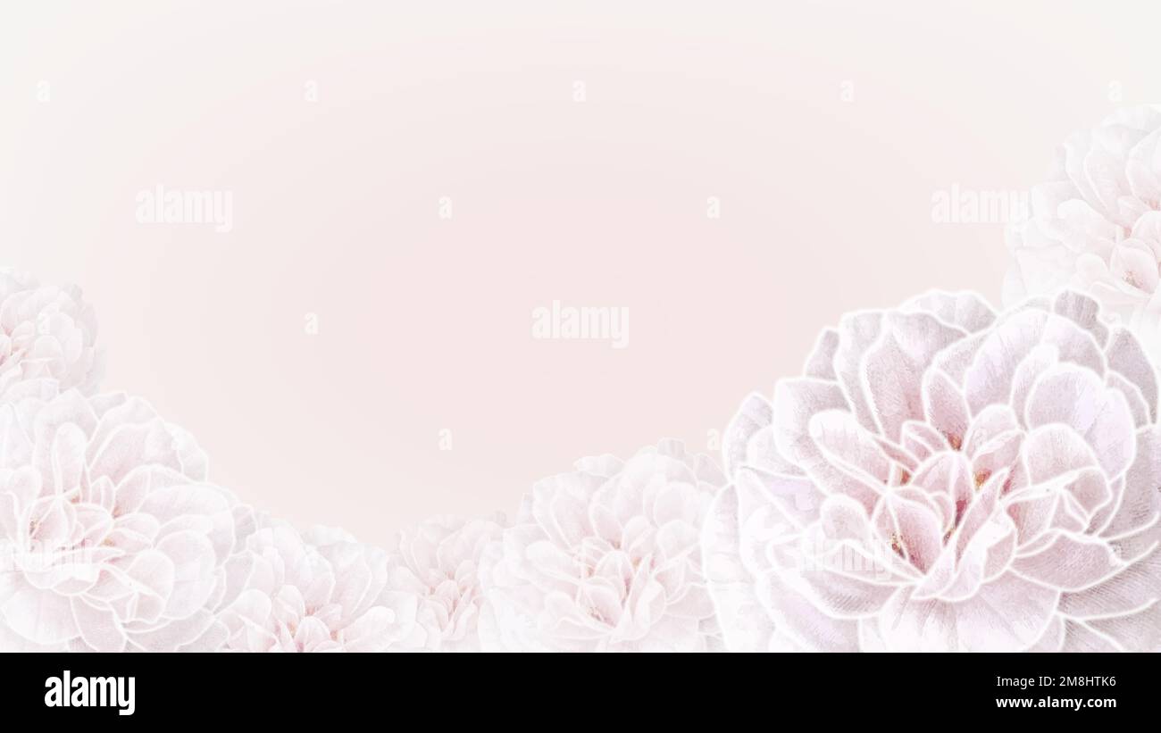 Blooming floral frame wallpaper vector Stock Vector Image & Art - Alamy