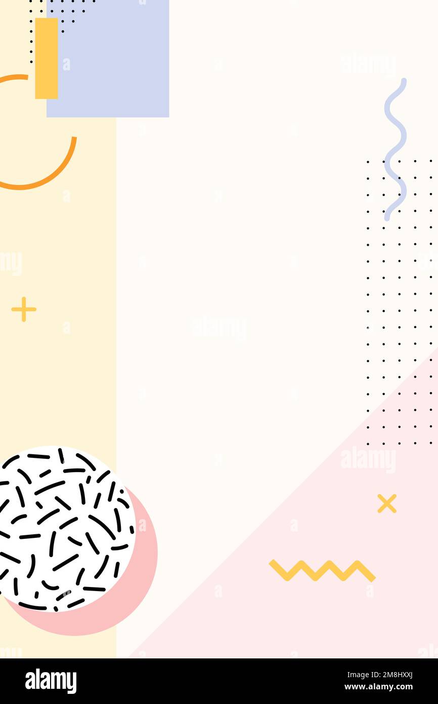 Pastel Memphis Pinterest post vector Stock Vector