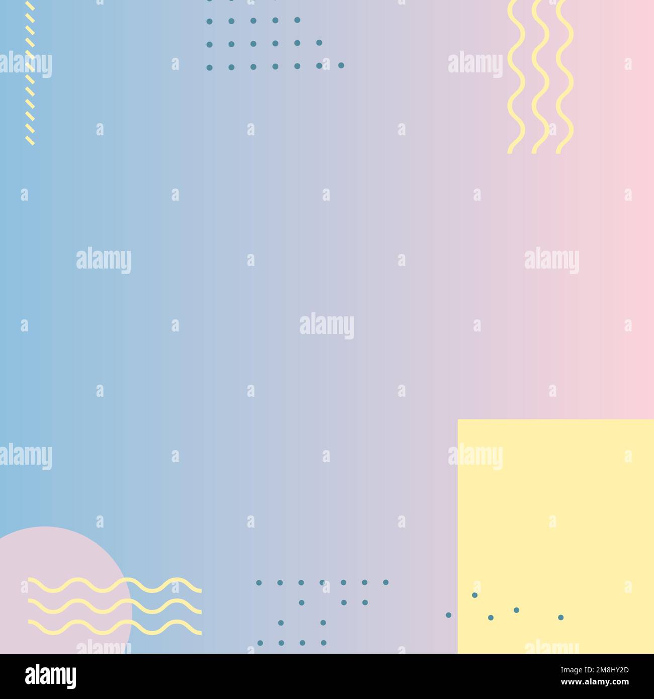 Pastel Memphis Instagram ad background vector Stock Vector