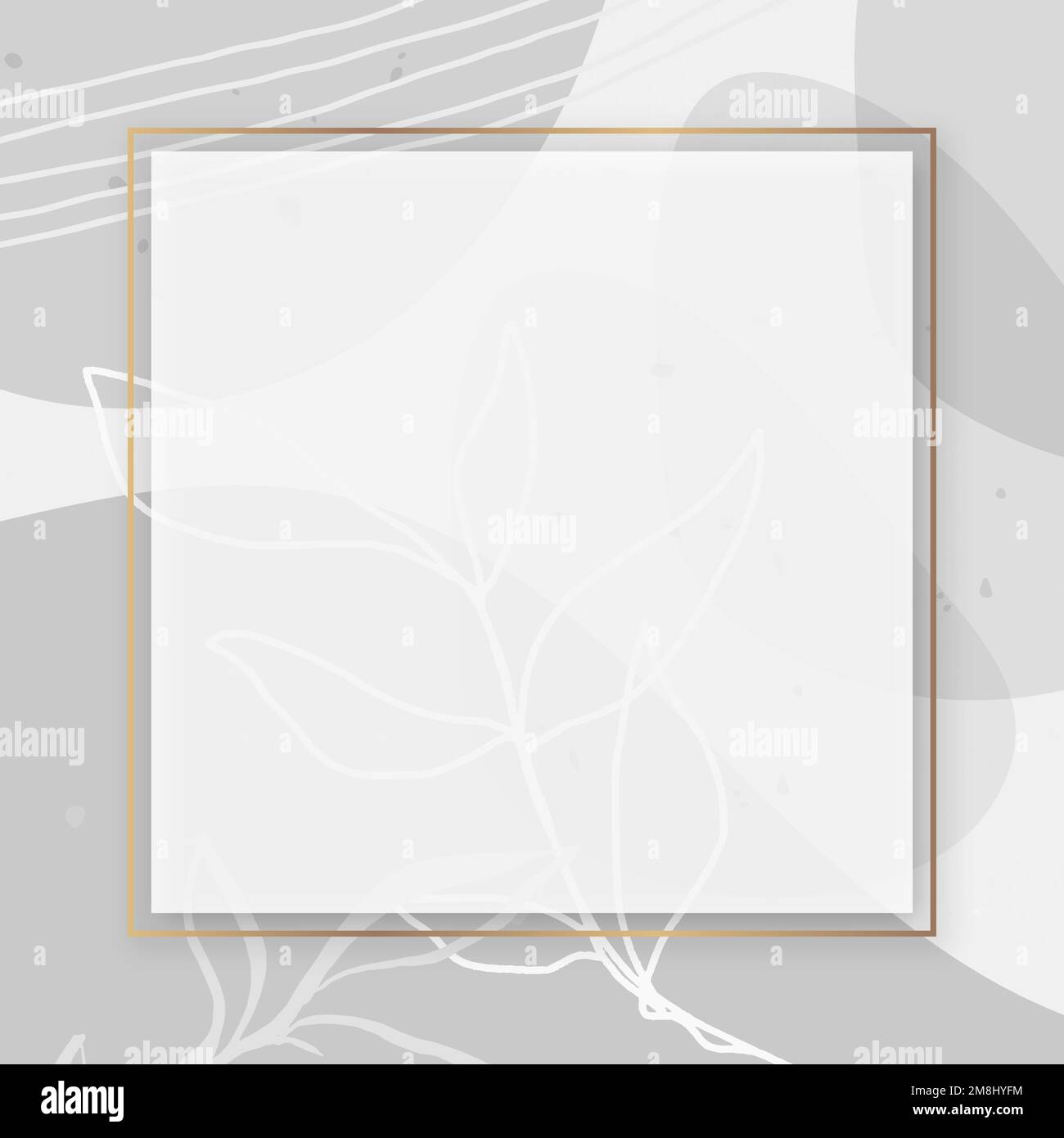 Frame on Memphis patterned background vector Stock Vector