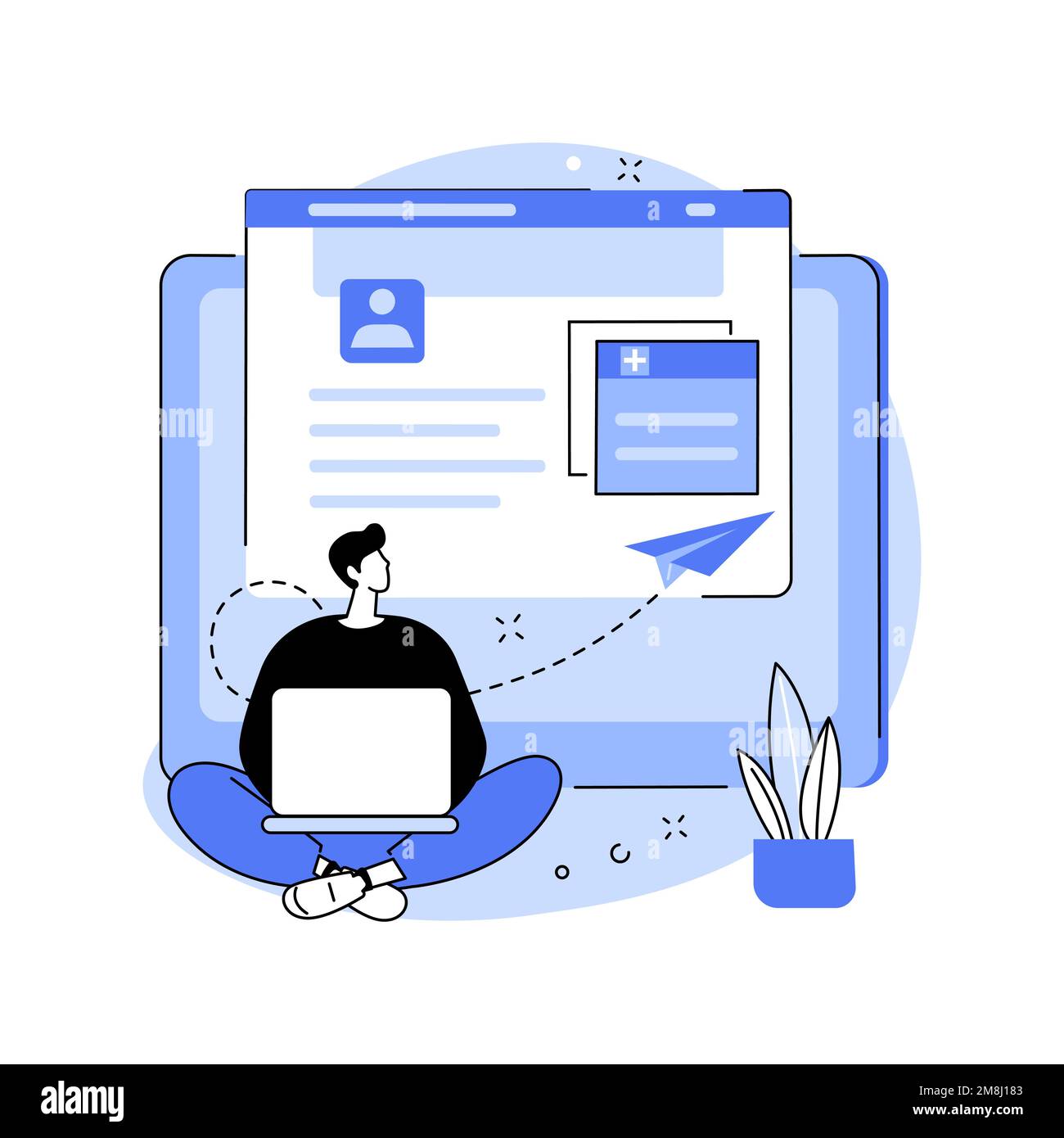 Create class isolated cartoon vector illustrations. Elearning teaching
